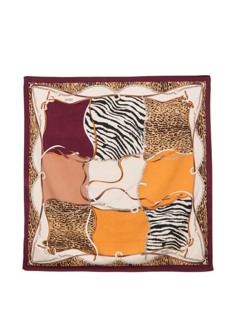 MIX PRINT Foulard con stampa all over ribbon naturale - Sciarpe