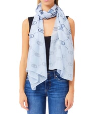 LIUJO LOGO Sciarpa degradè con logo all over - Sciarpe