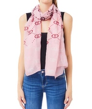 LIUJO LOGO Sciarpa degrad&egrave; con logo all over fragrant lilac - Sciarpe - 2