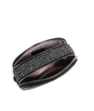 LIUJO RIDHI Borsa mini tracolla tessuto spigato NERO - Borse Donna - 4