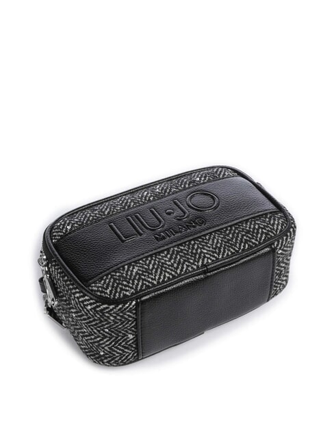 RIDHI Borsa mini tracolla tessuto spigato NERO - Borse Donna