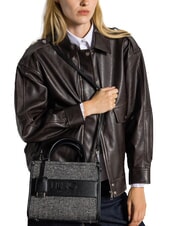 LIUJO RIDHI Borsa tote spigata con tracolla NERO - Borse Donna - 3