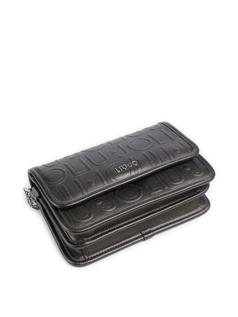 MANHATTAN Borsa convertible con patta antracite met. - Borse Donna