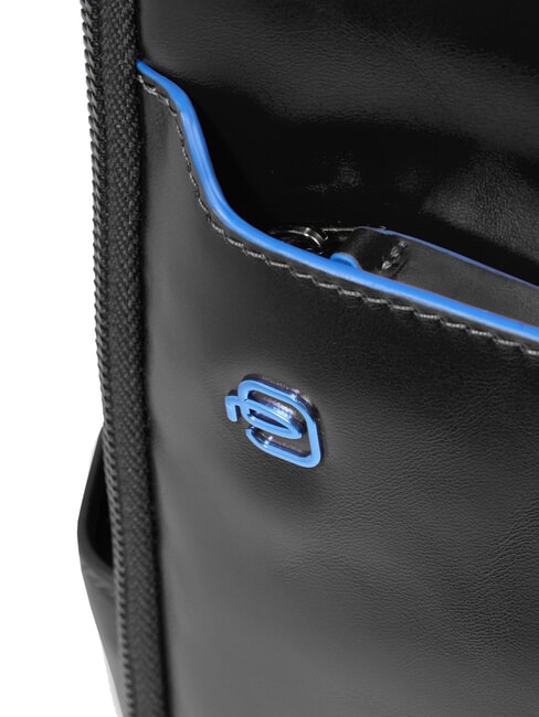 BLUE SQUARE Zaino fast-check in pelle, porta pc 14" Nero - Zaini da lavoro porta PC