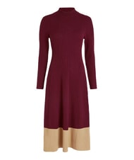 TOMMY HILFIGER TH  Abito in lana deep rouge - Vestiti Donna - 4
