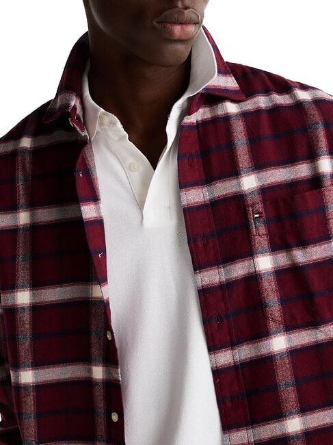 TH TARTAN Camicia in cotone deep rouge / multi - Camicie Uomo