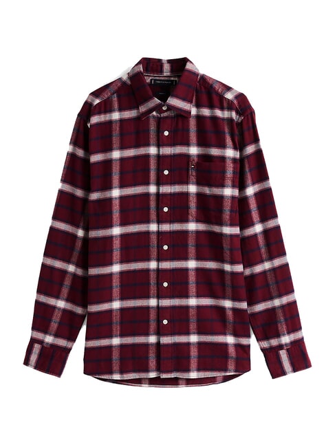 TH TARTAN Camicia in cotone deep rouge / multi - Camicie Uomo
