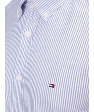TOMMY HILFIGER TH FLAG Camicia in cotone royal blue / white - Camicie Uomo - 3