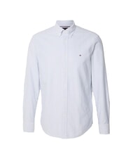 TOMMY HILFIGER TH FLAG Camicia in cotone royal blue / white - Camicie Uomo - 4