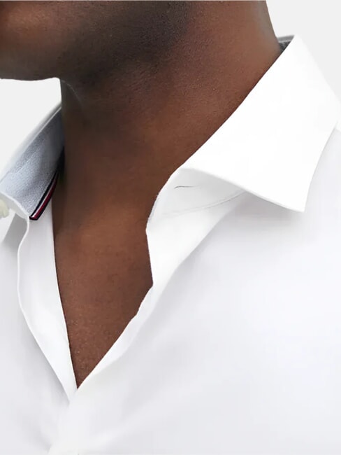 TH Iconic Flag Camicia in cotone optic white - Camicie Uomo