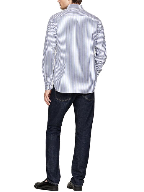TH Stripes Camicia in cotone mid blue / optic white - Camicie Uomo