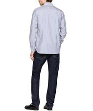 TOMMY HILFIGER TH Stripes Camicia in cotone mid blue / optic white - Camicie Uomo - 2