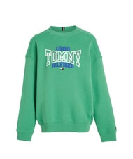 TOMMY HILFIGER TH KIDS Felpa misto cotone coastal green - Felpe Bambini - 4