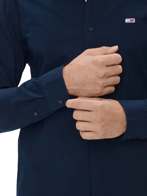 TH JEANS Camicia a maniche lunghe dark night navy - Camicie Uomo