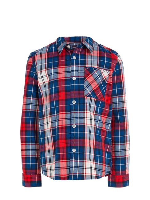 TH KIDS Tartan Camicia in cotone blue check - Camicie Bambino