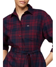 TOMMY HILFIGER TH JEANS  Abito tartan rouge winter check - Vestiti Donna - 4