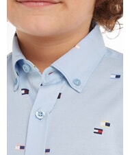 TOMMY HILFIGER TH KIDS Camicia in cotone maniche lunghe vessel blue - Camicie Bambino - 3