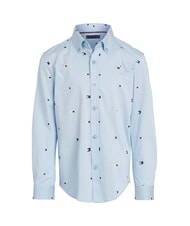 TOMMY HILFIGER TH KIDS Camicia in cotone maniche lunghe vessel blue - Camicie Bambino - 4