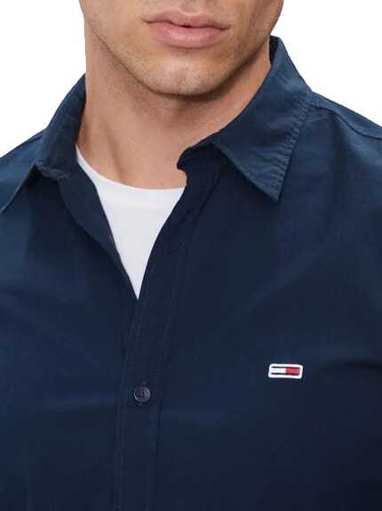 TH JEANS Camicia a maniche lunghe dark night navy - Camicie Uomo