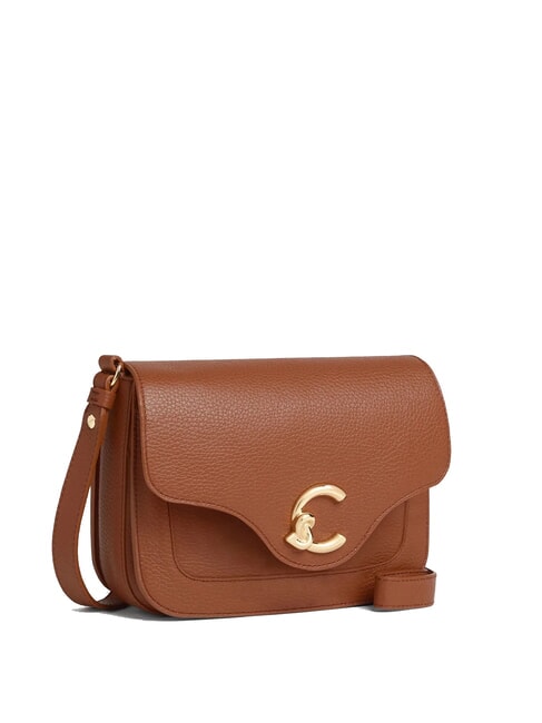 C-ME Mini Bag a tracolla, in pelle cognac - Borse Donna