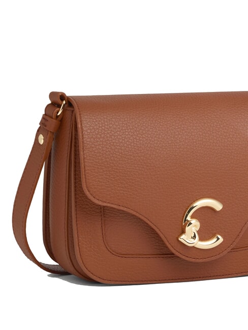 C-ME Mini Bag a tracolla, in pelle cognac - Borse Donna