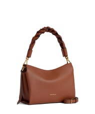 COCCINELLE BOHEME GRANA DOUBLE Borsa piccola a mano in pelle martellata cognac/noir - Borse Donna - 2