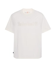 TIMBERLAND EMBROIDERY TONAL T-shirt in cotone vintage white - T-shirt Uomo - 4