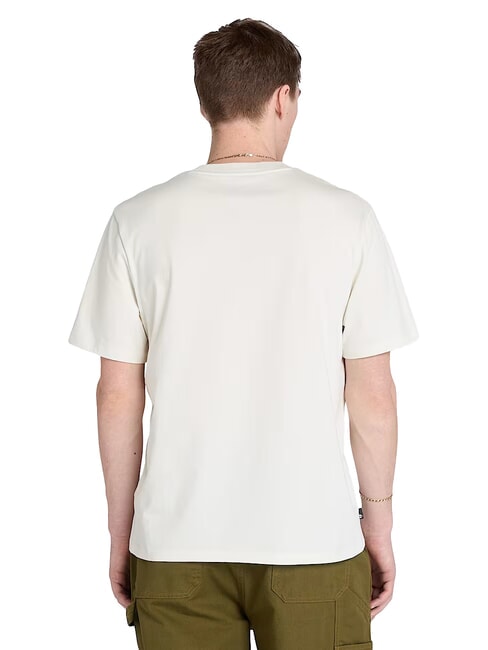 EMBROIDERY TONAL T-shirt in cotone vintage white - T-shirt Uomo