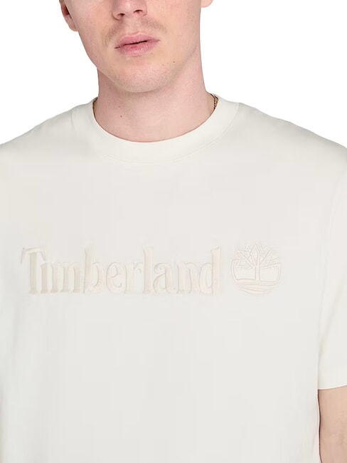 EMBROIDERY TONAL T-shirt in cotone vintage white - T-shirt Uomo