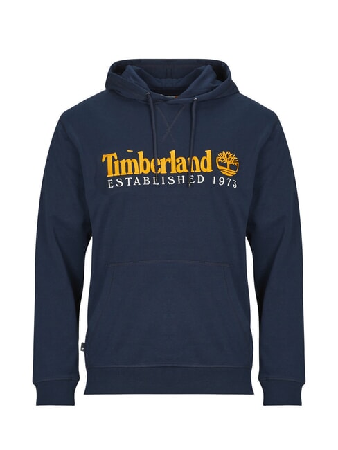 ESTABILISHED 1973 Felpa con cappuccio ricamo logo dark sapphire - Felpe Uomo