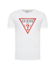 GUESS TRI LOGO T-shirt in cotone purwhite - T-shirt Uomo - 4