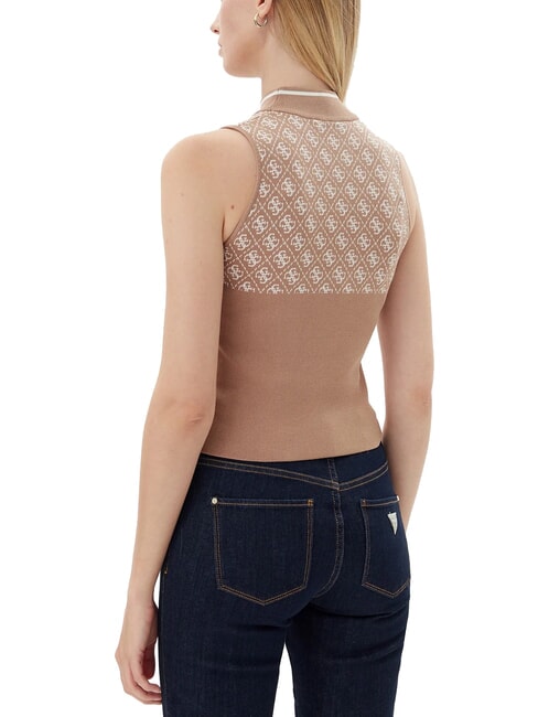 RN LISE 4G Canotta a lupetto wet sand and cream c - T-shirt e Top Donna