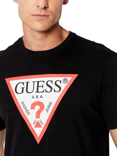 TRI LOGO T-shirt in cotone jetbla - T-shirt Uomo