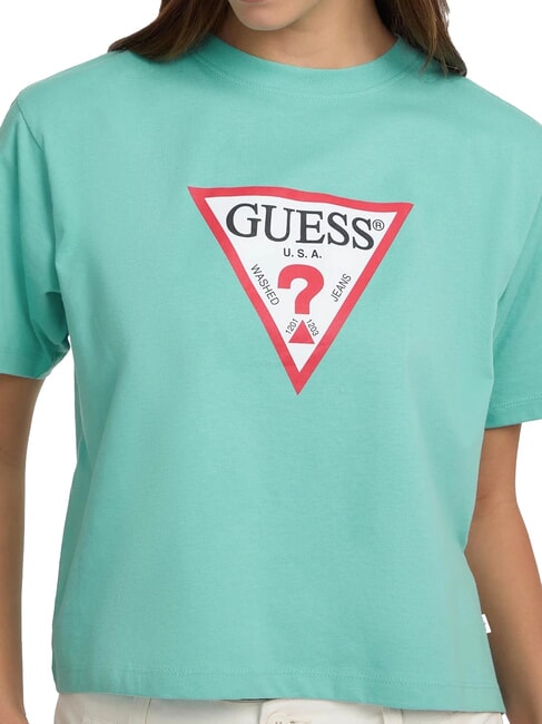 SS CN BOXY ICONIC  T-Shirt in cotone cove lagoon - T-shirt e Top Donna