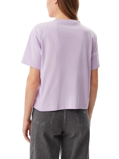 SS CN BOXY ICONIC  T-Shirt in cotone lilla flower - T-shirt e Top Donna