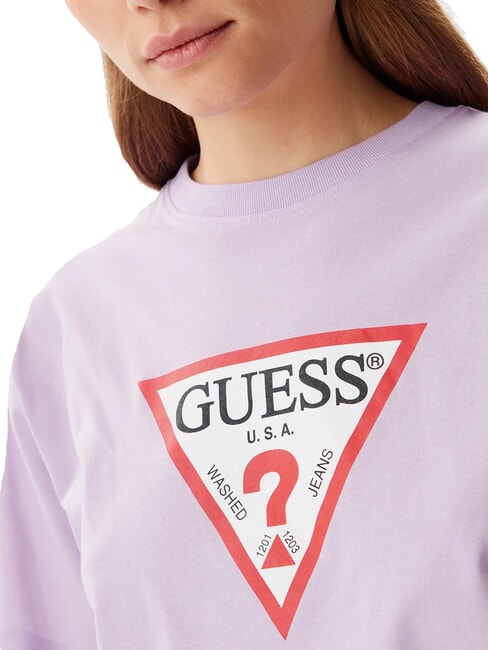 SS CN BOXY ICONIC  T-Shirt in cotone lilla flower - T-shirt e Top Donna