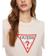 GUESS JEANS SS CN BOXY ICONIC  T-Shirt in cotone royal blush - T-shirt e Top Donna - 3