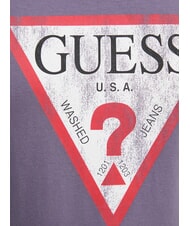 GUESS CLASSIC FIT LOGO T-shirt con logo triangolo violet wash - T-shirt e Top Donna - 4