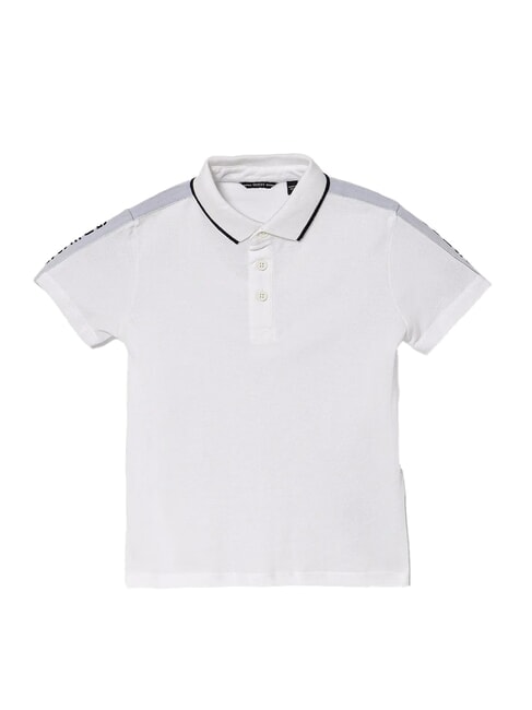 KIDS Polo mezza manica 3 bottoni purwhite - T-shirt Bambino