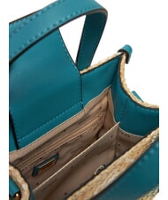 GUESS SILVANA Mini Bag a mano, con tracolla teal logo - Borse Donna - 5