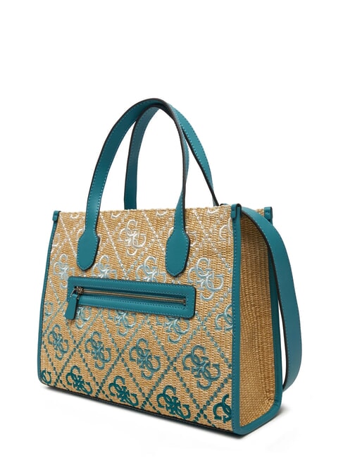 SILVANA Borsa con tracolla teal logo - Borse Donna