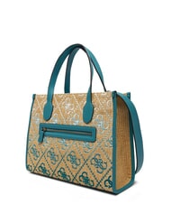 GUESS SILVANA Borsa con tracolla teal logo - Borse Donna - 2