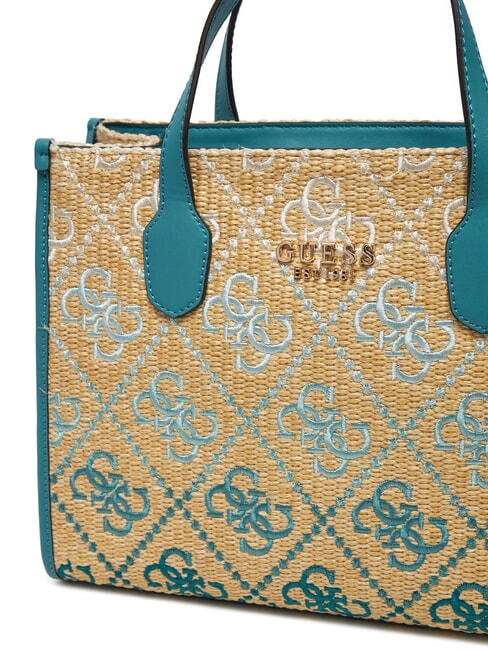 SILVANA Borsa con tracolla teal logo - Borse Donna