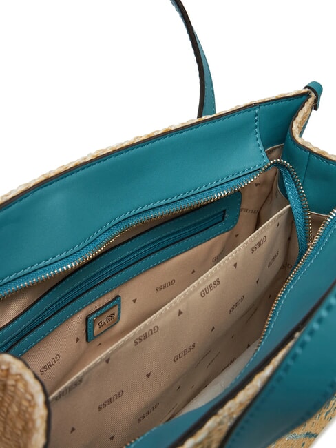 SILVANA Borsa con tracolla teal logo - Borse Donna