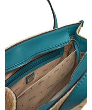 GUESS SILVANA Borsa con tracolla teal logo - Borse Donna - 5