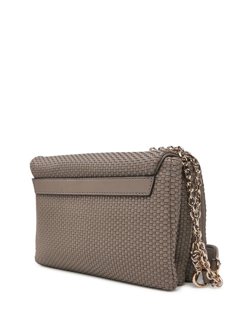 PHAEDRA Borsa intrecciata a tracolla dark taupe - Borse Donna