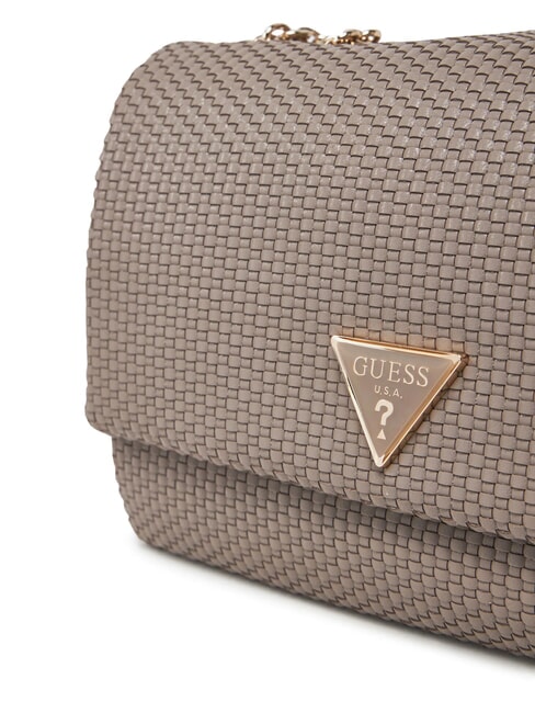 PHAEDRA Borsa intrecciata a tracolla dark taupe - Borse Donna