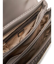 GUESS PHAEDRA Borsa intrecciata a tracolla dark taupe - Borse Donna - 4
