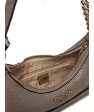GUESS ZARELA  Borsa a spalla dark taupe logo - Borse Donna - 4