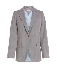 TOMMY HILFIGER TH Blazer global stp check/ s/ texture h grey - Giacche Donna - 3